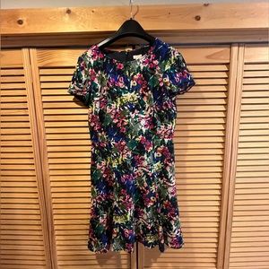 Jcrew multicolor floral dress size 4